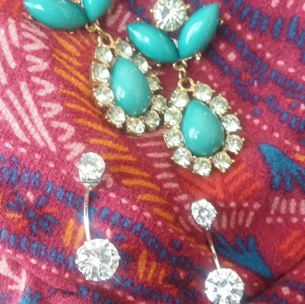 Two pair of Fashion earrings.
